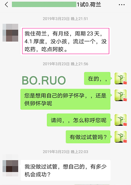 荷兰借卵试管 - 客户在线沟通